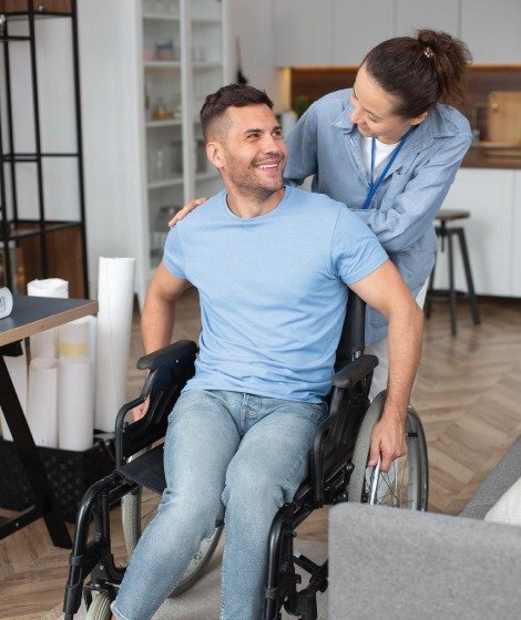 Teacher helping child